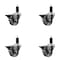 Service Caster 3'' Semi Steel Swivel 1-1/4'' Expanding Stem Caster Set with Brake, 4PK SCC-EX20S314-SSS-PLB-114-4 - alternate 1